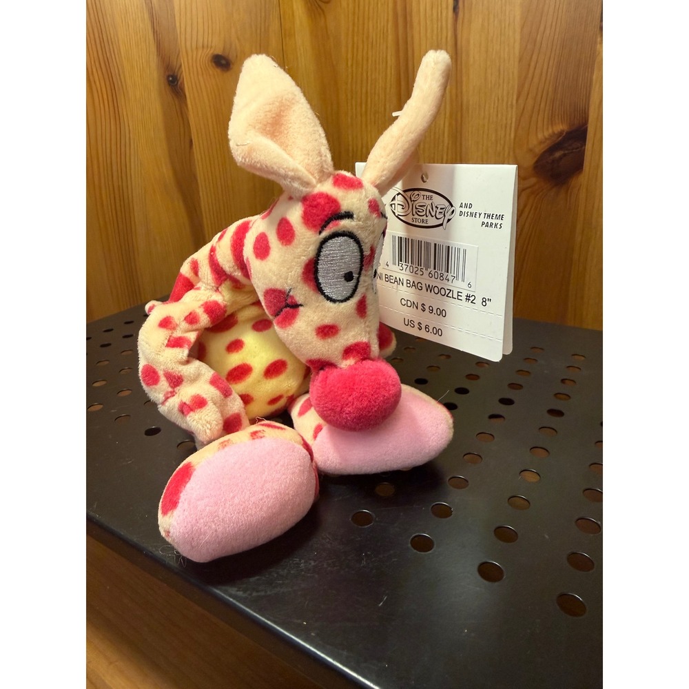 Disney Store Mini Bean Bag Woozle #2 Plush 8" NWT Vintage